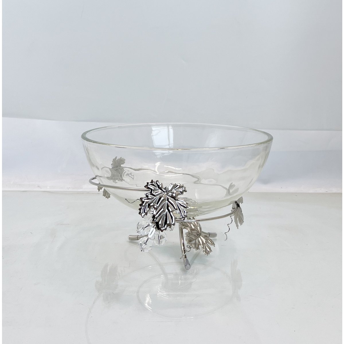 Aulica Silver Vine Leaf Decorative Bowl – 25 × 25 × 17 cm product view 6