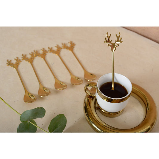 Aulica Gold Stag Teaspoons – Set of 6 product view 2