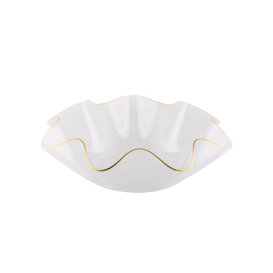 Aulica Gold-Rim Acrylic Fruit Bowl – 40 cm
