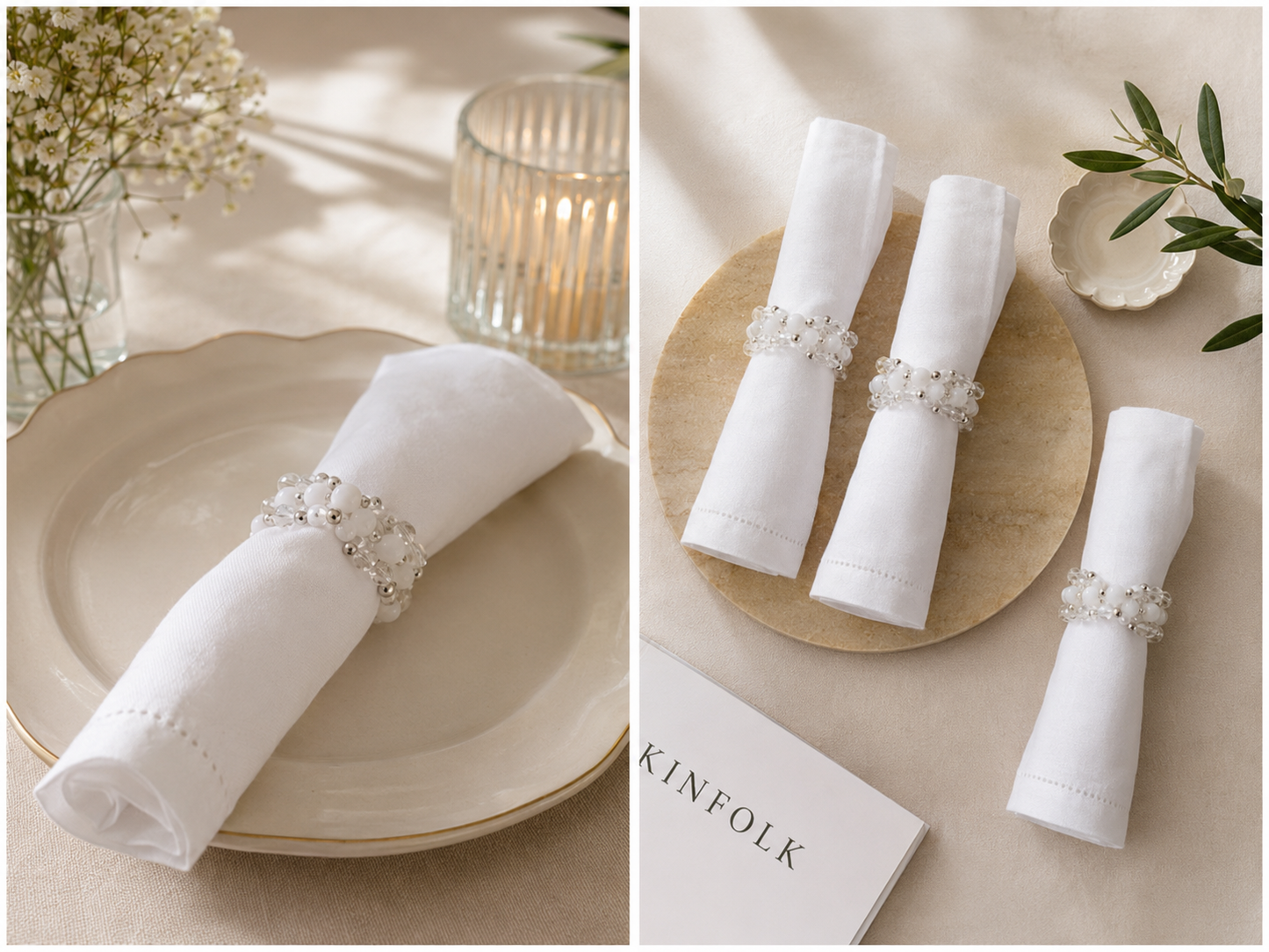 Aulica Silver Bracelet Napkin Rings – Set of 4 product view 4