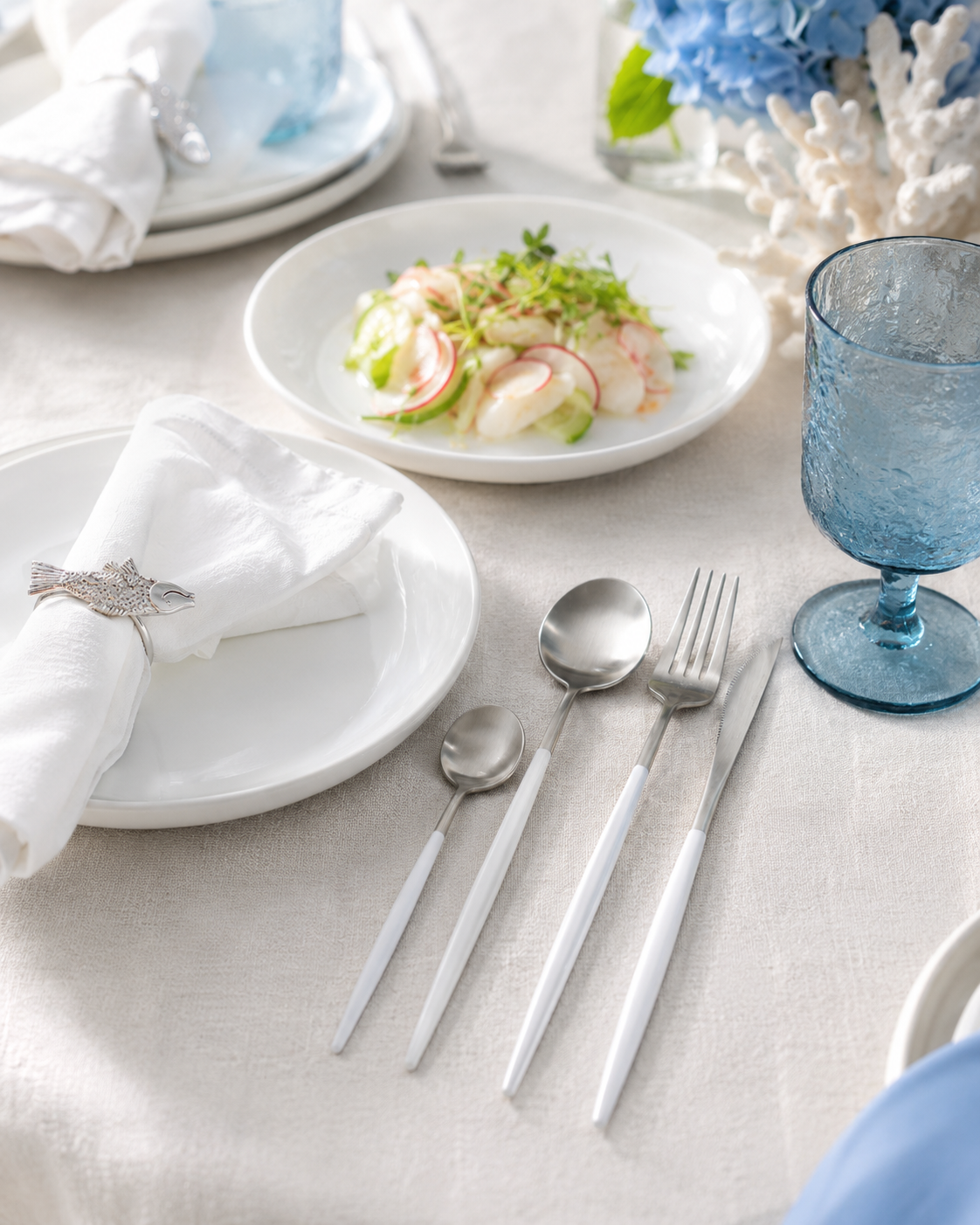 Aulica Silver & White Cutlery Set – 24 Pieces product view 6