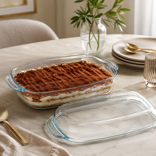Pyrex Rectangular Glass Oven Dish with Lid – 4.3 L + 2.2 L product view 2
