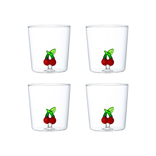 Cherry Water Glasses 300ml Set Of 4