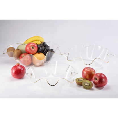 Aulica Gold-Rim Acrylic Fruit Bowl – 40 cm product view 5
