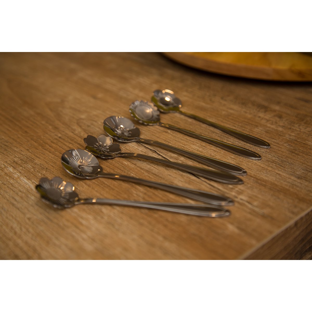 Aulica Black Flower Dessert Spoons – Set of 6 product view 3