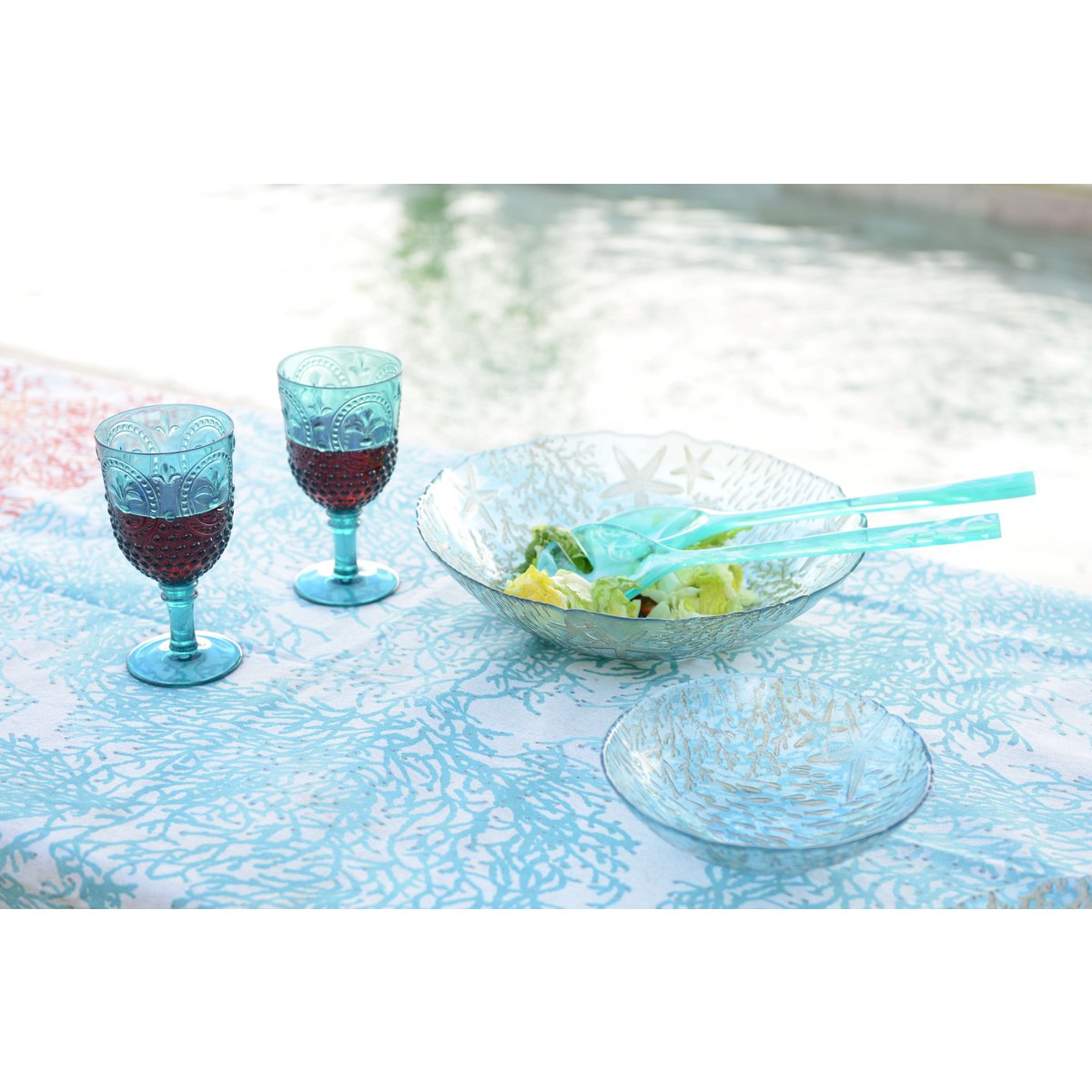Aulica Sea Blue Glass Serving Bowl – 33 x 33 x 9 cm product view 6