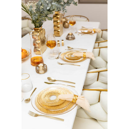 Aulica Brilliant Champagne 24-Piece Cutlery Set close-up view