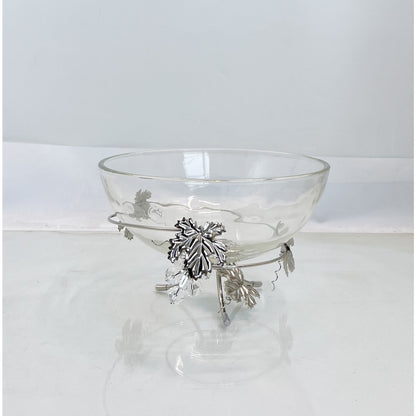 Aulica Silver Vine Leaf Decorative Bowl – 25 × 25 × 17 cm product view 6