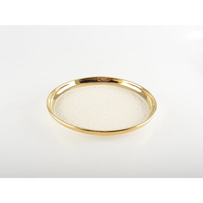 Aulica Blue & Cream Gold-Rim Dessert Plates – Set of 4 product view 8
