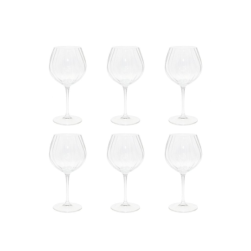 Wave Wine Glasses Lot Of 6