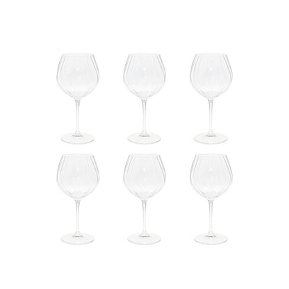 Wave Wine Glasses Lot Of 6