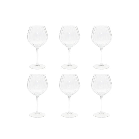 Wave Wine Glasses Lot Of 6