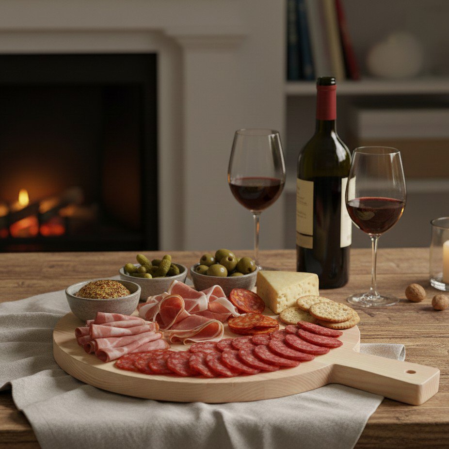 Aulica Round Wooden Cutting Board with Handle product view 4