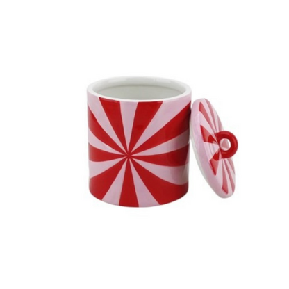 Storage jar - Swirl - Red/Pink - 11x11x14,5cm product view 2