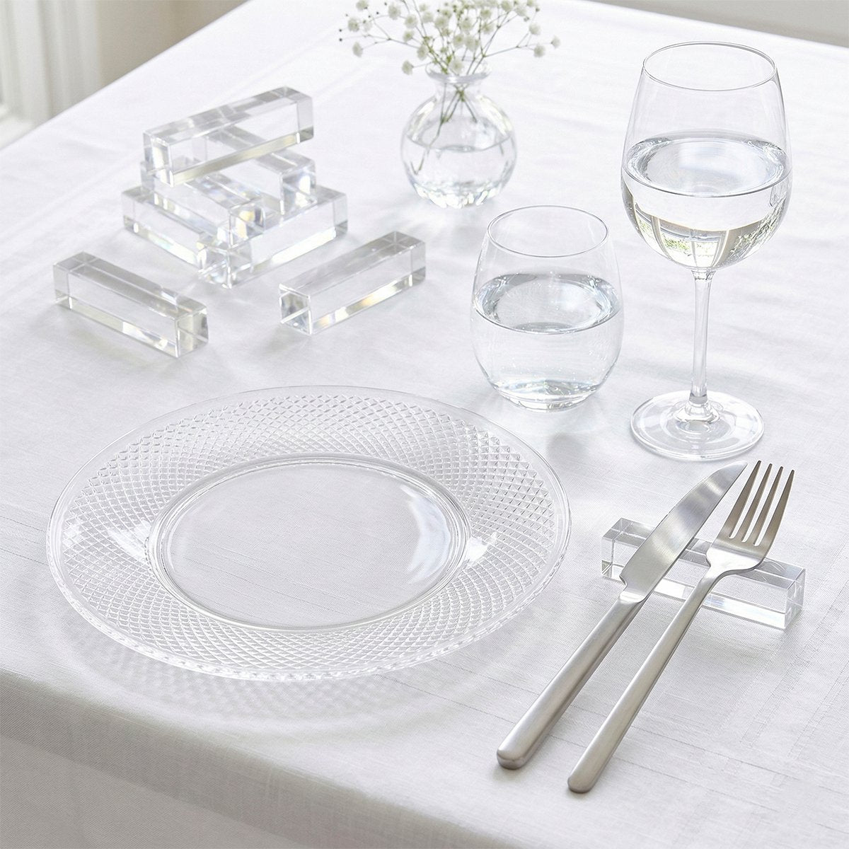 Aulica Peony Low Water Glasses Set of 6 – 380 ml angled view