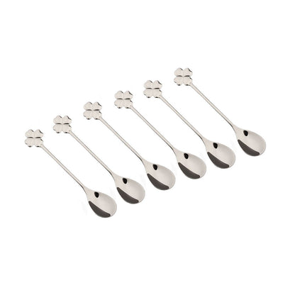 Clover silver spoon - Lot of 6 product view 3