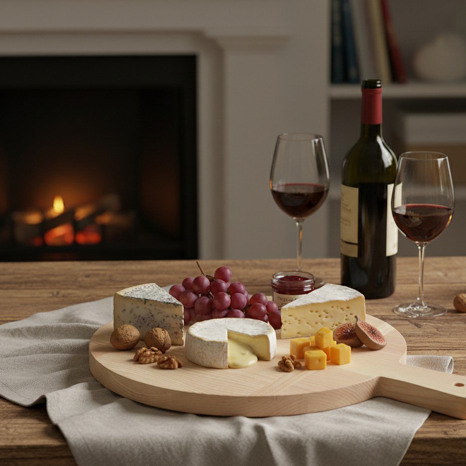 Aulica Round Wooden Cutting Board with Handle product view 3