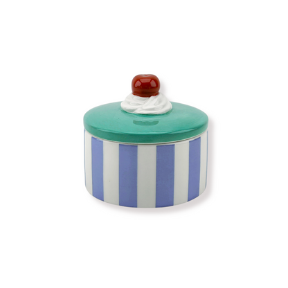 Storage Jar Tartlet Cherry Blue/ Purple 9x9x7,5cm