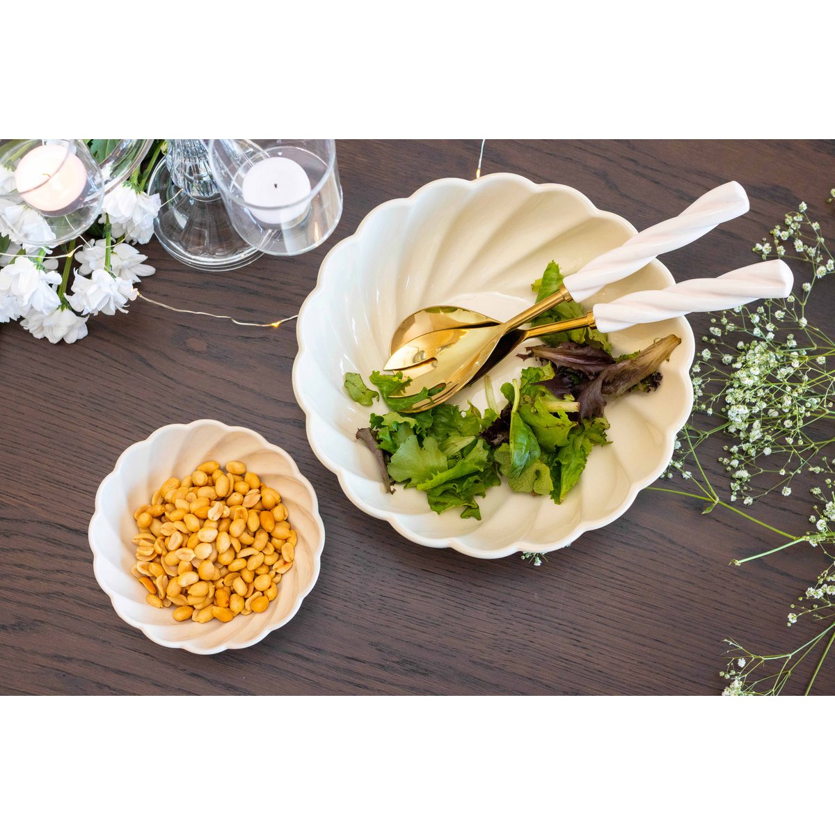 Gold Twisted-Handle Salad Servers – Set of 2 product view 5