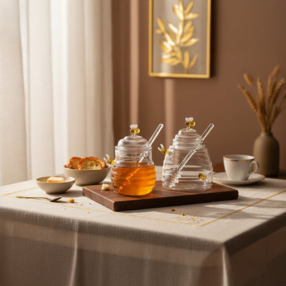 Glass Bee Honey Pot 280ml product view 3