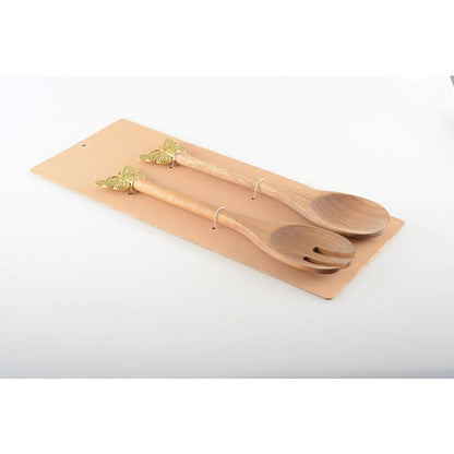 Aulica Gold Butterfly Salad Servers product view 4