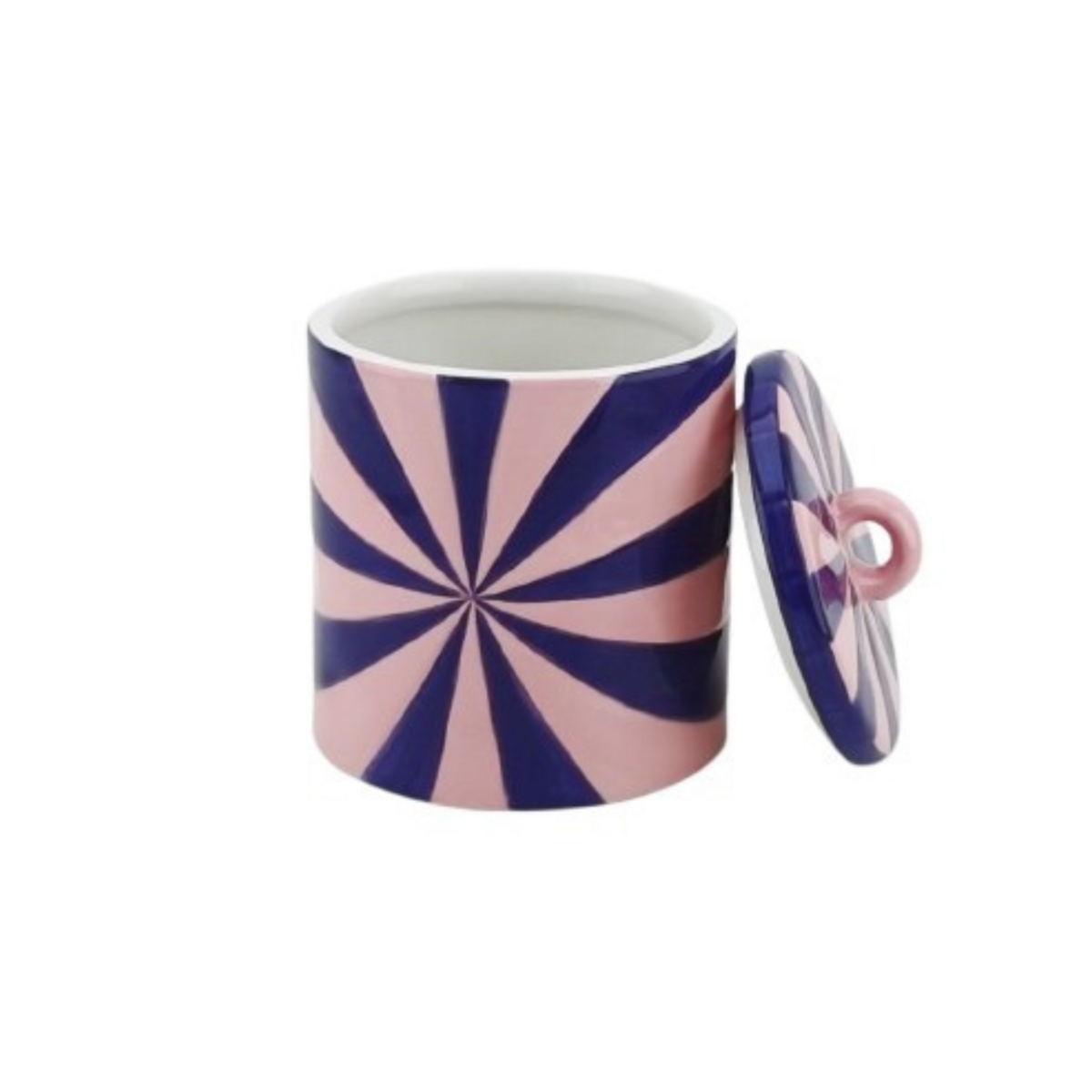 Storage jar -Swirl - Pink/Blue - 11x11x14,,5cm product view 2