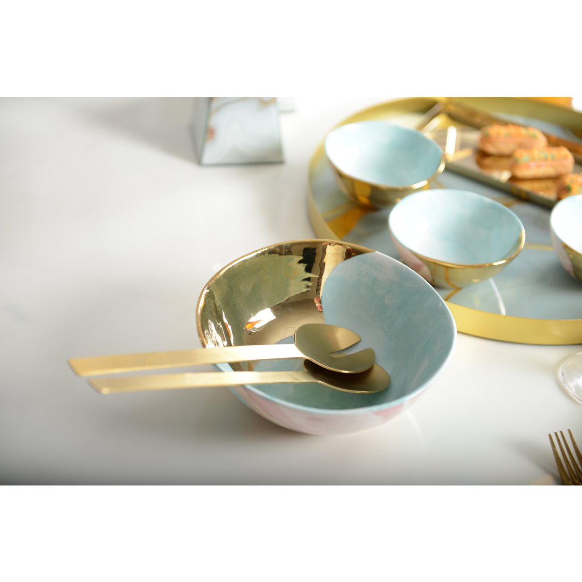 Aulica Gold Salad Servers – Set of 2 product view 3