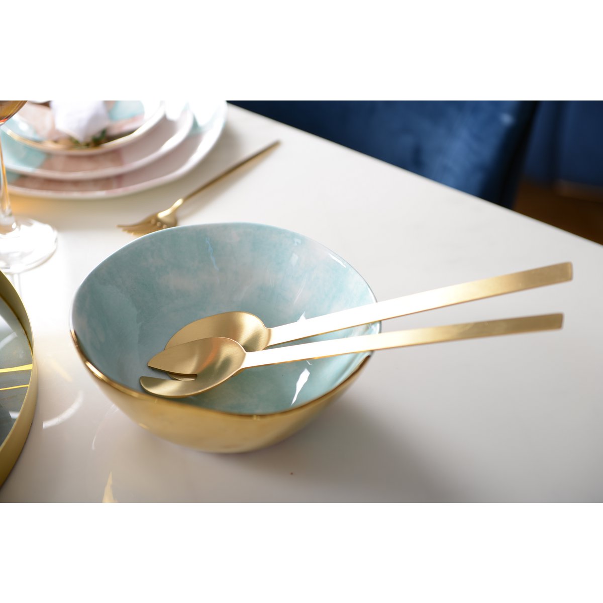 Aulica Gold Salad Servers – Set of 2 product view 2