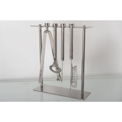 Aulica Silver Bar Tool Set with Stand – 7 Pieces product view 4