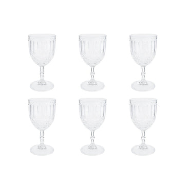 Aulica Clear Stemmed Wine Glasses – Set of 6