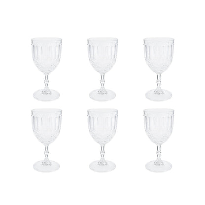 Aulica Clear Stemmed Wine Glasses – Set of 6