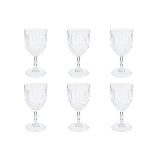 Aulica Clear Stemmed Wine Glasses – Set of 6