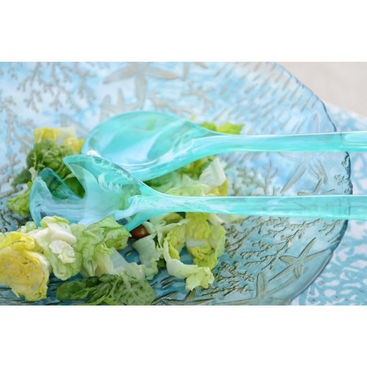 Aulica Sea Blue Glass Serving Bowl – 33 x 33 x 9 cm product view 5