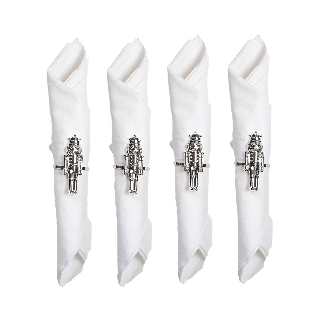 Lot Of 4 Rounds Of Silver Hazelnut Silver Towels