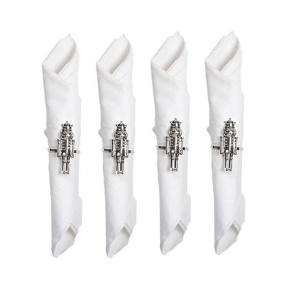 Lot Of 4 Rounds Of Silver Hazelnut Silver Towels