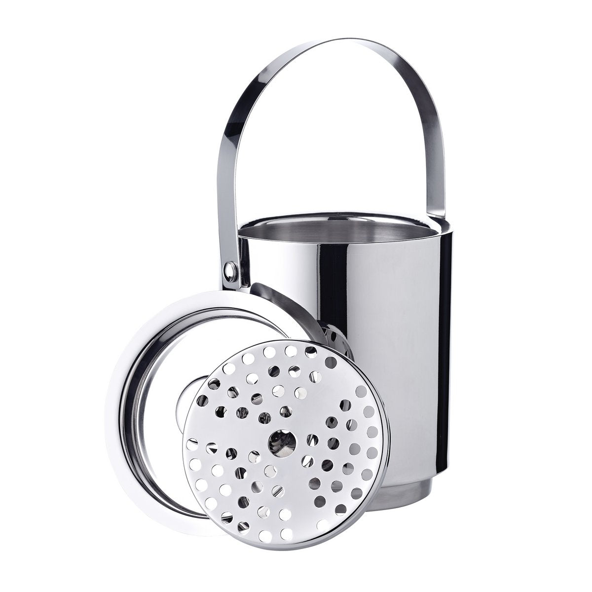 Edzard Seattle Stainless Steel Ice Bucket Set angled view