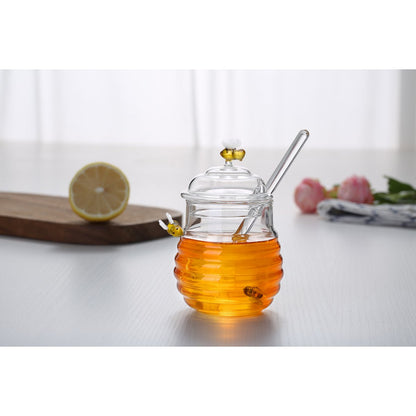 Glass Bee Honey Pot 280ml product view 2