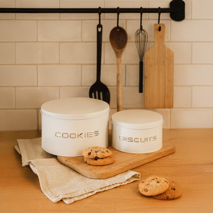 Aulica White And Silver Cookie Tins Set Of 2 product view 2