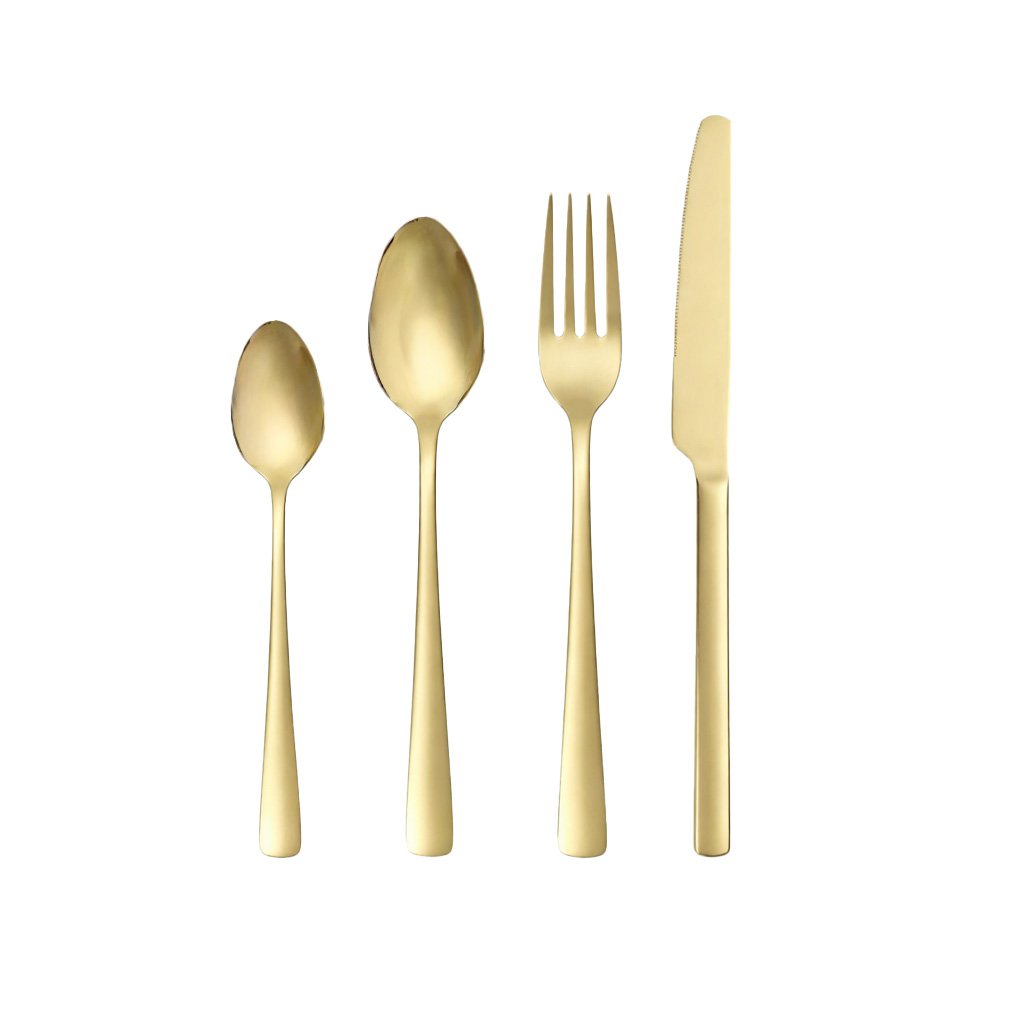 Aulica Matte Champagne Cutlery Set – 24 Pieces product view 4