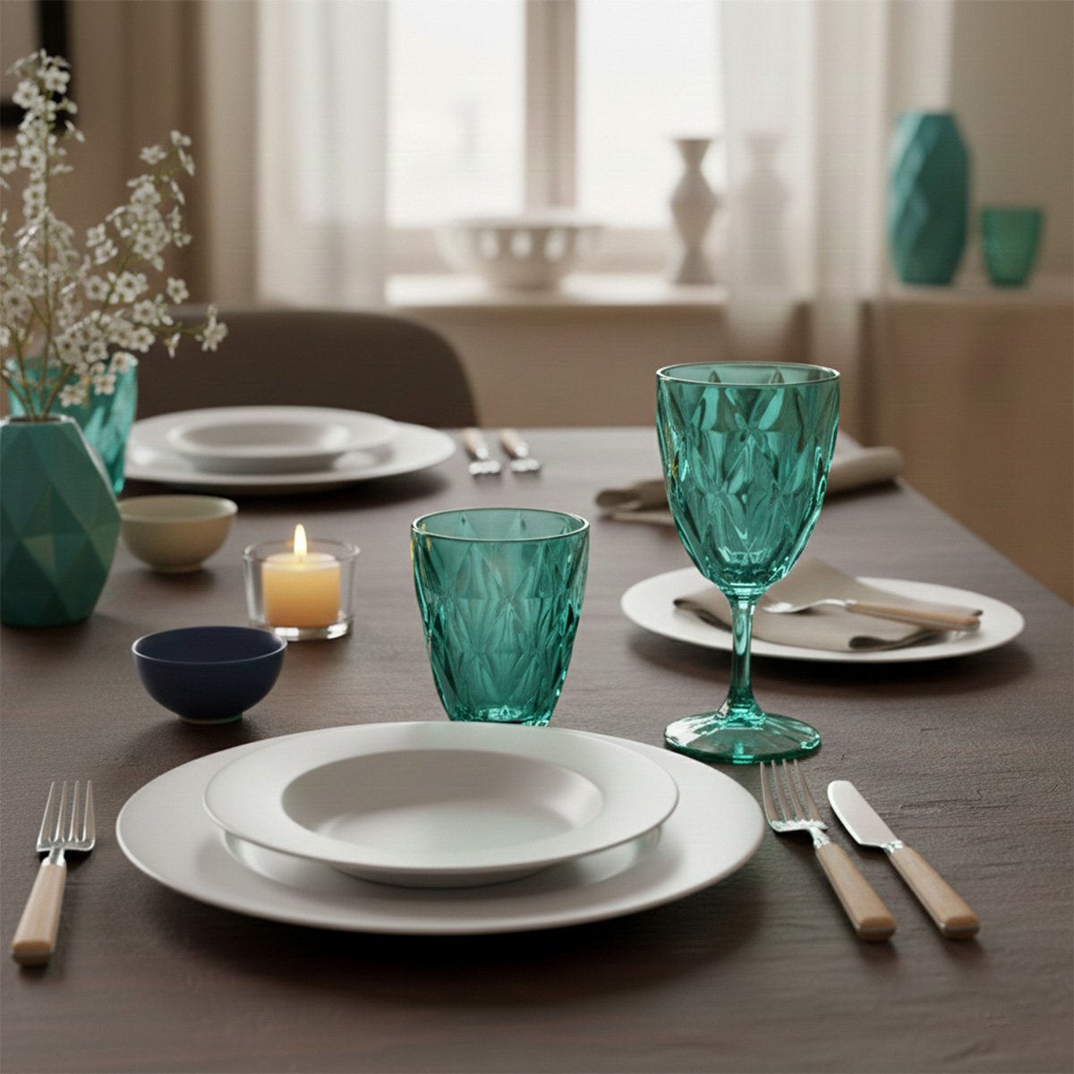 Aulica Light Green Wine Glasses – Set of 6 product view 3