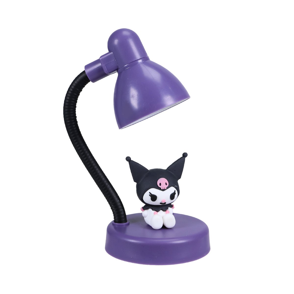 Sanrio Kuromi Mini USB Desk Lamp angled view