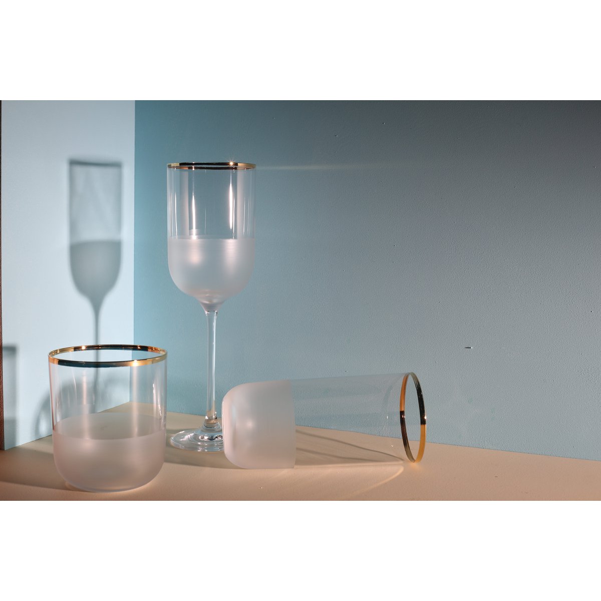 NISH Gilded Water Glasses Lot Of 6 product view 4