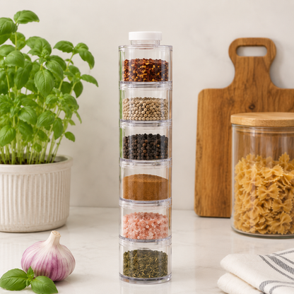 Aulica 6-Pot Transparent Spice Tower product image