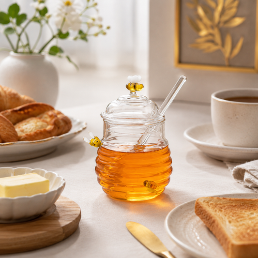 Aulica Cam Ari Detayli Bal Kavanozu - 280 ml