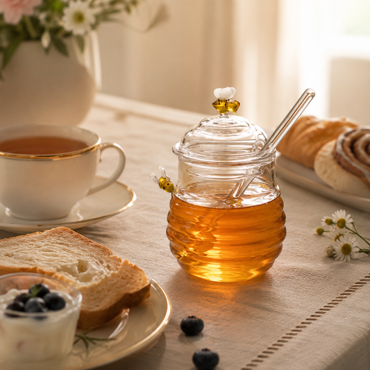 Aulica Cam Ari Detayli Bal Kavanozu - 280 ml