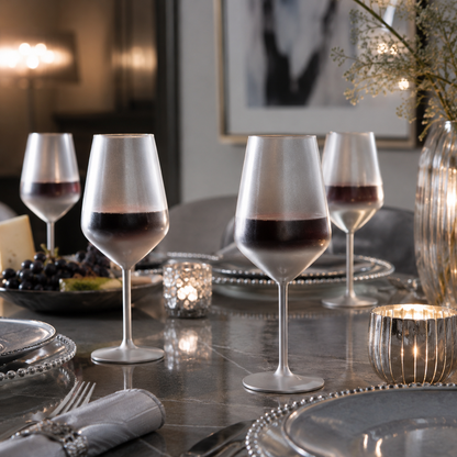 Aulica Silver Glow Wine Glasses – Set of 6