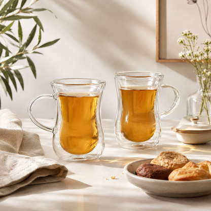 Aulica Double-Wall Glass Tea Cups Set of 2 alternate view