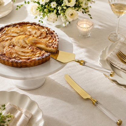 Aulica Gold Cake Server & Knife Set with Transparent Handles alternate view