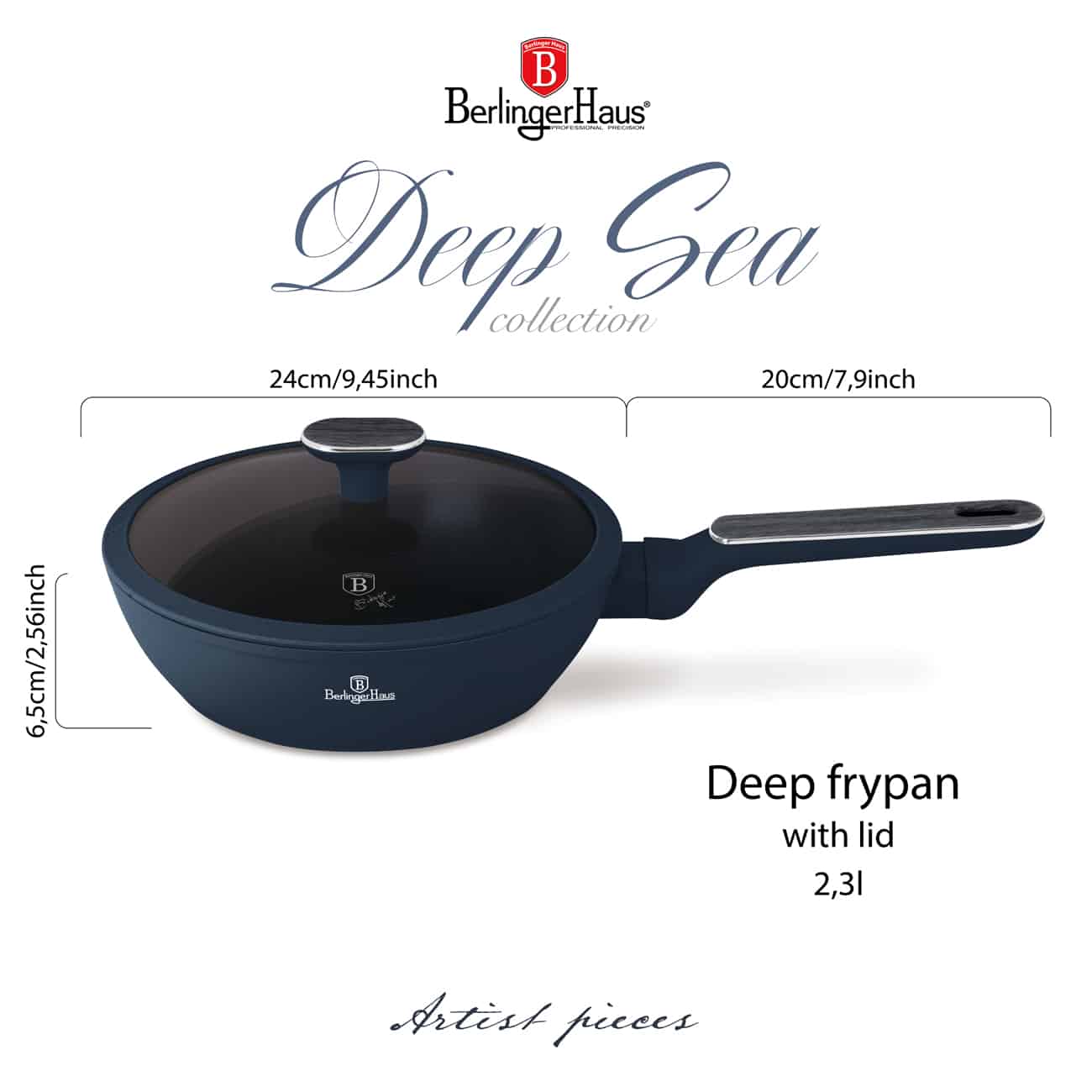 Berlinger Haus Deep Sea saute pan side view