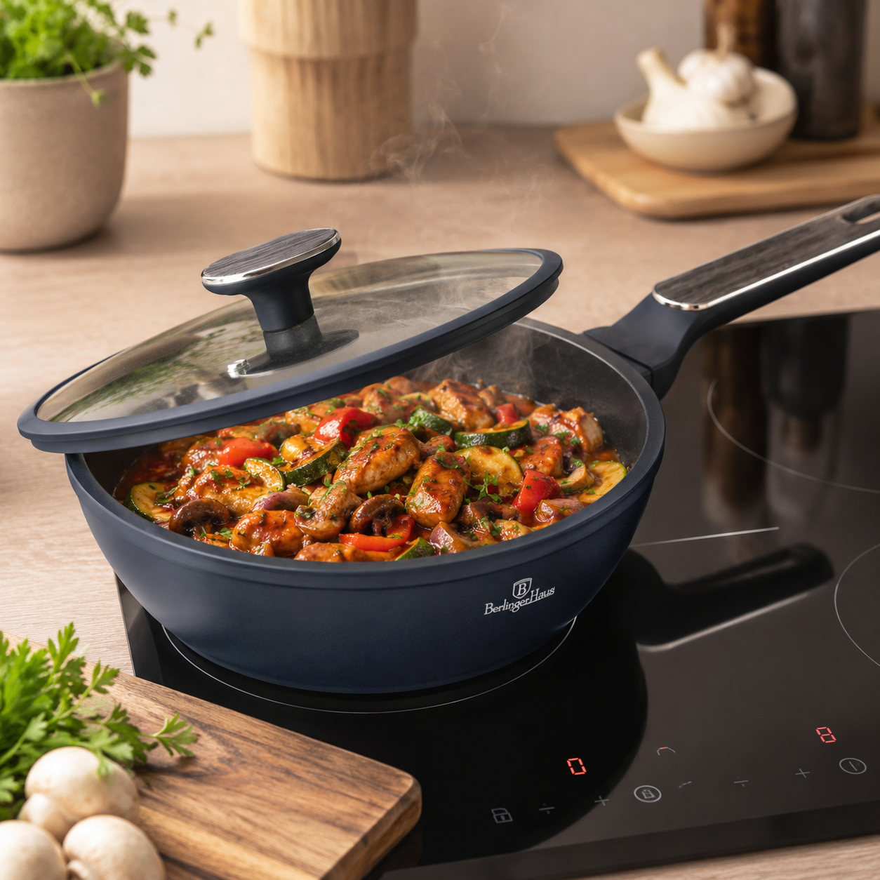 Berlinger Haus Deep Sea 24 cm pan with matching lid